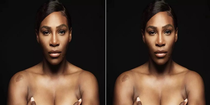 Serena Williams goes topless, promotes Breast Cancer Awareness pics