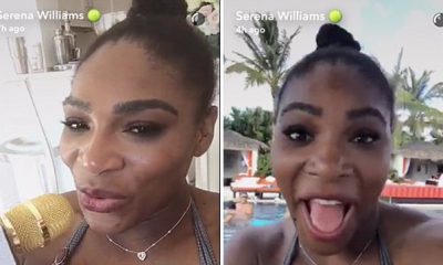 Serena Williams at the pool all day and getting manipedis