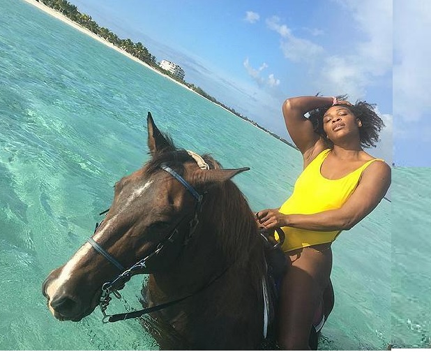 Serena Williams Celebrates Finally Taking a day vacation