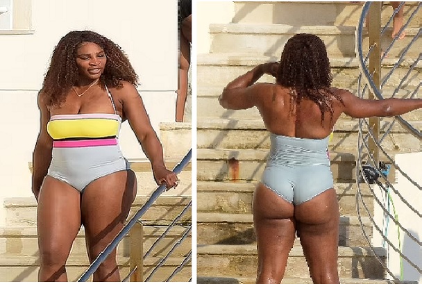 Serena Williams flaunts curves in swimsuit on holiday
