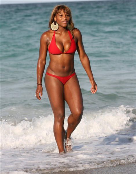 Serena Williams red bikini pics