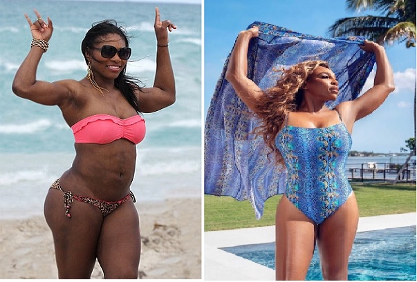 Serena Williams seen in Cheetah Bikini on Miami Beach