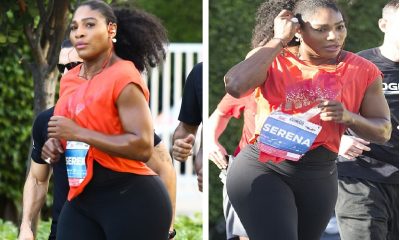 Serena Williams is spotted hailing a cab during charity 5k run for her foundation