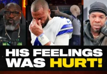 The Big 3 react to an AT&T Stadium worker saying “embarrassing” as Dak walked by…Dak wasted no time pointing out who it was 👀