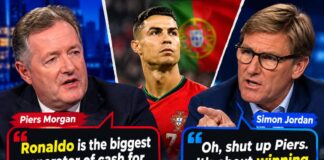 🚨🎙️ Piers Morgan: “Ronaldo is the biggest generator of cash for that team (Portugal). ” Simon Jordan: “Oh, shut up Piers. It’s about winning football matches.” 🚨🎙️ Piers Morgan: “Ronaldo is the biggest generator of cash for that team (Portugal). ” Simon Jordan: “Oh, shut up Piers. It’s about winning football matches.”
