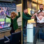 Taylor Swift Goes Viral Dancing to Ayra Starr’s “Hot Body” at the NFL Halftime Show, While Jason Kelce Shockingly Rips Off His Shirt—The Wild Moment Has the Internet in TOTAL MELTDOWN…