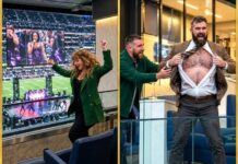 Taylor Swift Goes Viral Dancing to Ayra Starr’s “Hot Body” at the NFL Halftime Show, While Jason Kelce Shockingly Rips Off His Shirt—The Wild Moment Has the Internet in TOTAL MELTDOWN…