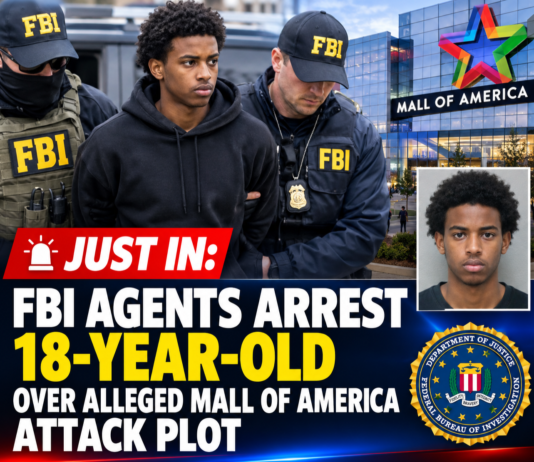 BREAKING: FBI Agents Arrest 18-Year-Old Over Alleged Mall of America Attack Plot Federal authorities have reportedly arrested 18-year-old Sheikhdoon Abdullahi Mohamud over allegations that he was planning a mass shooting at the Mall of America in Minnesota in support of ISIS.