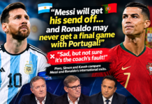 ⚽ MESSI GETS HIS SEND-OFF… BUT WHAT ABOUT RONALDO? 🇦🇷🇵🇹 Piers, Simon & Kaveh debate the very different endings to two legendary international careers. ⚽ MESSI GETS HIS SEND-OFF… BUT WHAT ABOUT RONALDO? 🇦🇷🇵🇹 Piers, Simon & Kaveh debate the very different endings to two legendary international careers.