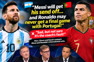 ā½ MESSI GETS HIS SEND-OFF⦠BUT WHAT ABOUT RONALDO? š¦š·šµš¹
Piers, Simon & Kaveh debate the very different endings to two legendary international careers.